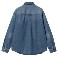 Carhartt WIP Harvey Shirt Jac Blue Dark Used Wash - Parasol Store
