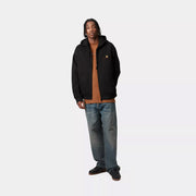 Carhartt WIP Hooded American Script Jacket Black - Parasol Store