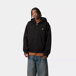 Carhartt WIP Hooded American Script Jacket Black - Parasol Store