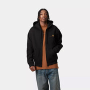 Carhartt WIP Hooded American Script Jacket Black - Parasol Store