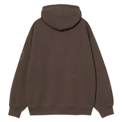Carhartt WIP Hooded Hackwork Sweat Vitola / Glassy Pink - Parasol Store