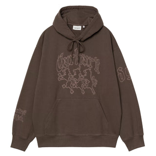 Carhartt WIP Hooded Hackwork Sweat Vitola / Glassy Pink - Parasol Store