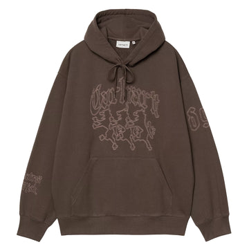 Carhartt WIP Hooded Hackwork Sweat Vitola / Glassy Pink - Parasol Store