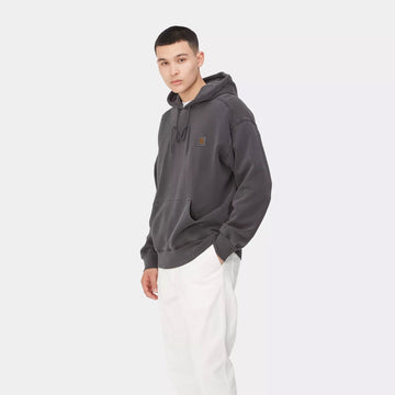 Carhartt WIP Hooded Nelson Sweat Black Garment Dyed - Parasol Store