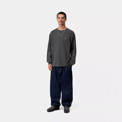 Carhartt WIP L/S Vista T-Shirt Black Garment Dyed