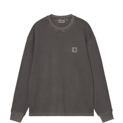 Carhartt WIP L/S Vista Waffle T-Shirt Black Garment Dyed