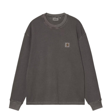 Carhartt WIP L/S Vista Waffle T-Shirt Black Garment Dyed
