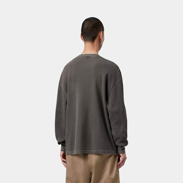 Carhartt WIP L/S Vista Waffle T-Shirt Black Garment Dyed
