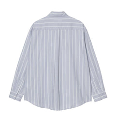 Carhartt WIP L/S Beale Shirt Beale Stripe Gentle Blue / White - Parasol Store
