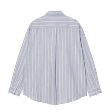Carhartt WIP L/S Beale Shirt Beale Stripe Gentle Blue / White - Parasol Store