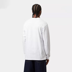 Carhartt WIP L/S Chase T-Shirt White / Gold - Parasol Store