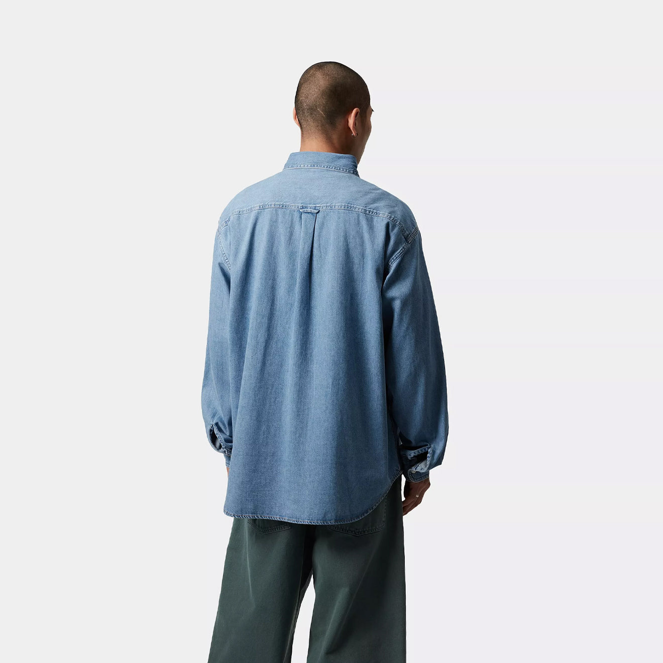 Carhartt WIP L/S Lucas Shirt Blue Bleached - Parasol Store
