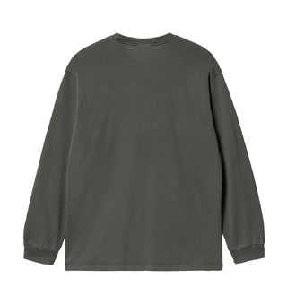 Carhartt WIP L/S Nelson T-Shirt Black Garment Dyed - Parasol Store