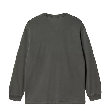 Carhartt WIP L/S Nelson T-Shirt Black Garment Dyed - Parasol Store