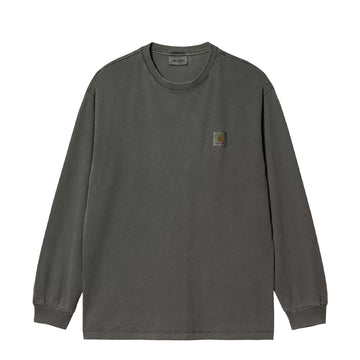 Carhartt WIP L/S Nelson T-Shirt Black Garment Dyed - Parasol Store