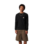 Carhartt WIP L/S Pocket T-Shirt Black - Parasol Store