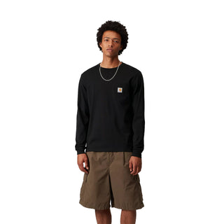 Carhartt WIP L/S Pocket T-Shirt Black - Parasol Store