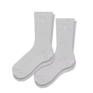 Carhartt WIP Madison Pack Socks Ash Heather / White