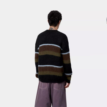 Carhartt WIP Merton Sweater Sundling Stripe Palisander - Parasol Store