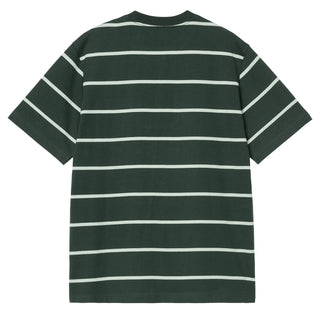 Carhartt WIP S/S Aiken Pocket T-Shirt Aiken Stripe / Conifer - Parasol Store