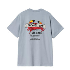 Carhartt WIP S/S Crab Paint T-Shirt Frosted Blue