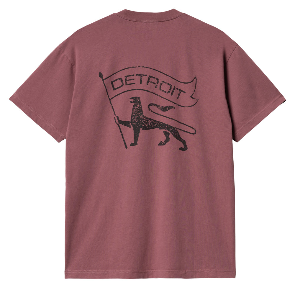 Carhartt WIP  S/S Stamp T-Shirt Dusty Fuscia / Black - Parasol Store
