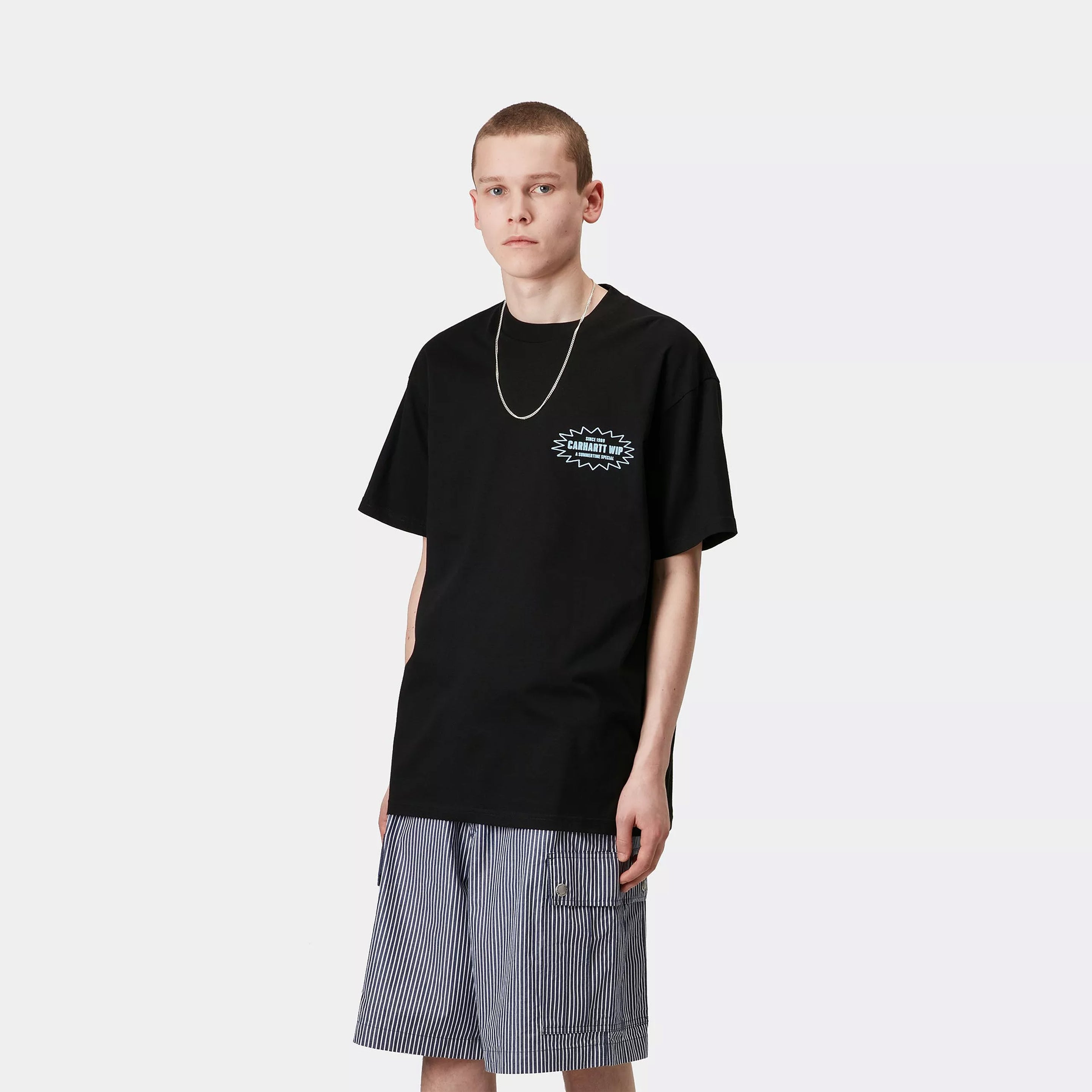 Carhartt WIP S/S Catalogue T-Shirt Black / Bluebird