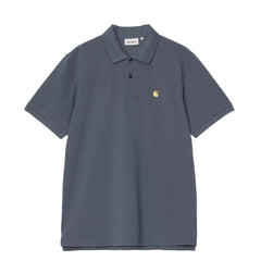 Carhartt WIP S/S Chase Pique Polo Cozy Blue / Gold - Parasol Store