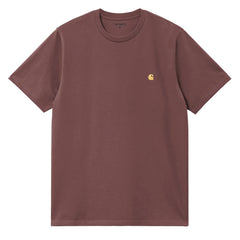 Carhartt WIP S/S Chase T-Shirt Dusky Pink / Gold - Parasol Store