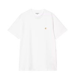 Carhartt WIP S/S Chase T-Shirt White / Gold - Parasol Store