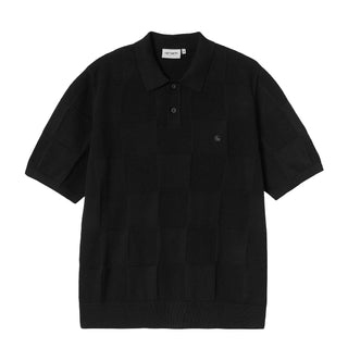 Carhartt WIP S/S Checker Polo Black - Parasol Store