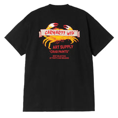 Carhartt WIP S/S Crab Paint T-Shirt Black - Parasol Store