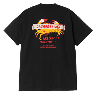 Carhartt WIP S/S Crab Paint T-Shirt Black - Parasol Store