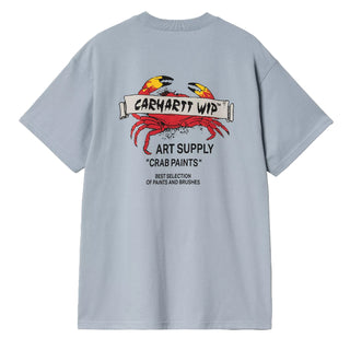 Carhartt WIP S/S Crab Paint T-Shirt Frosted Blue - Parasol Store