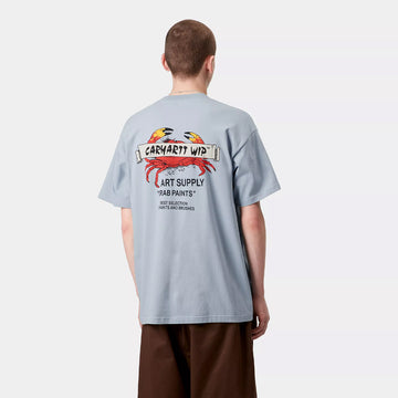 Carhartt WIP S/S Crab Paint T-Shirt Frosted Blue - Parasol Store