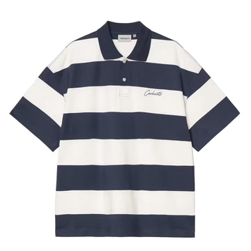 Carhartt WIP S/S Delray Polo Delray Stripe Blue
