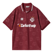 Carhartt WIP S/S Harttes Football T-Shirt Heart Train Jacquard / Mulberry - Parasol Store