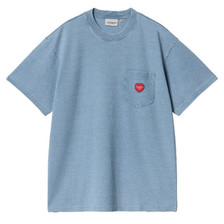 Carhartt WIP S/S Ingo Pocket T-Shirt Light Blue Garment Dyed - Parasol Store