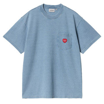 Carhartt WIP S/S Ingo Pocket T-Shirt Light Blue Garment Dyed - Parasol Store