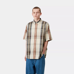 Carhartt WIP S/S Roslin Shirt Roslin Check / Natural / Wax - Parasol Store