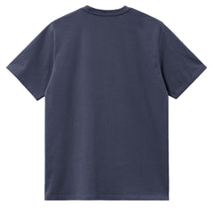 Carhartt WIP Script Embroidery T-Shirt Air Force Blue / White - Parasol Store