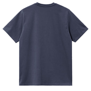 Carhartt WIP Script Embroidery T-Shirt Air Force Blue / White - Parasol Store