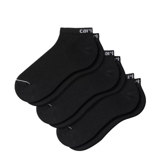 Carhartt WIP Script Sneakers Socks Black / White + Black / White + Black / White - Parasol Store