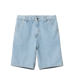 Carhartt WIP Single Knee Short Blue Heavy Stone Bleached - Parasol Store
