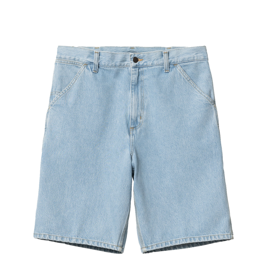 Carhartt WIP Single Knee Short Blue Heavy Stone Bleached - Parasol Store