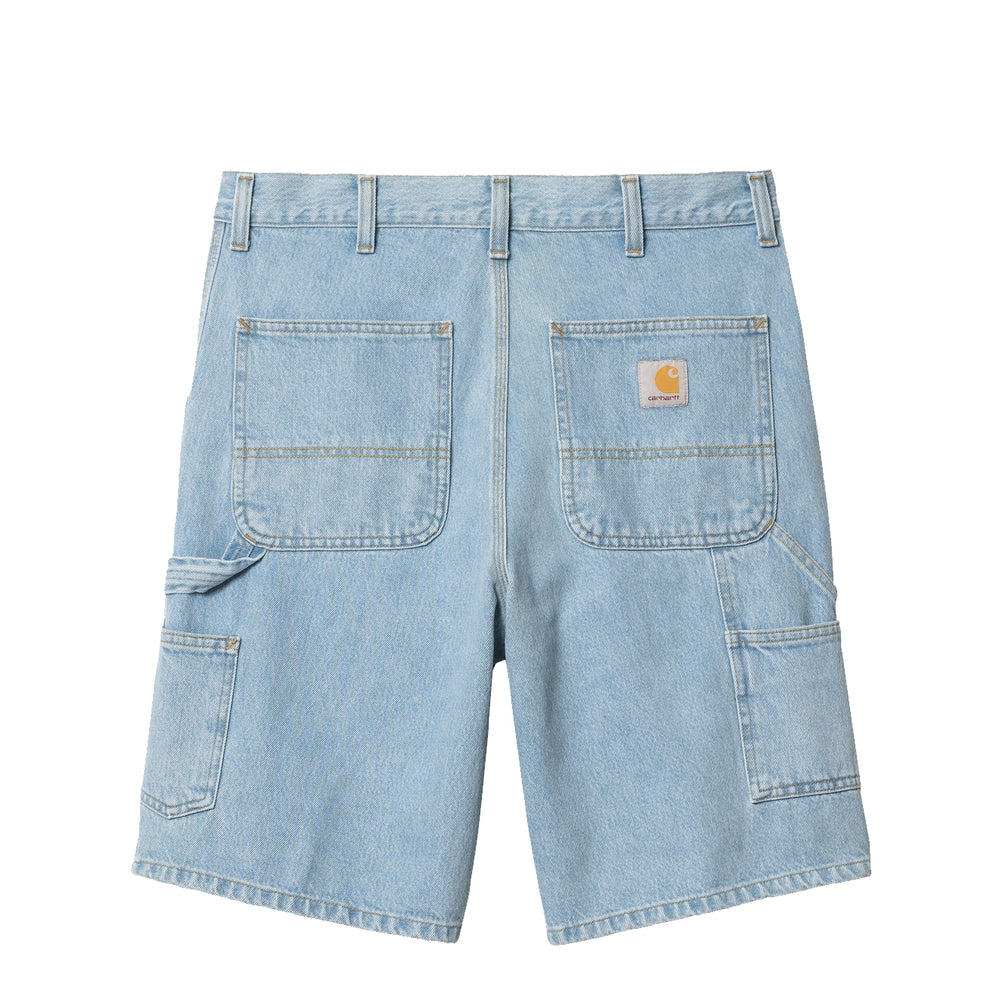 Carhartt WIP Single Knee Short Blue Heavy Stone Bleached - Parasol Store