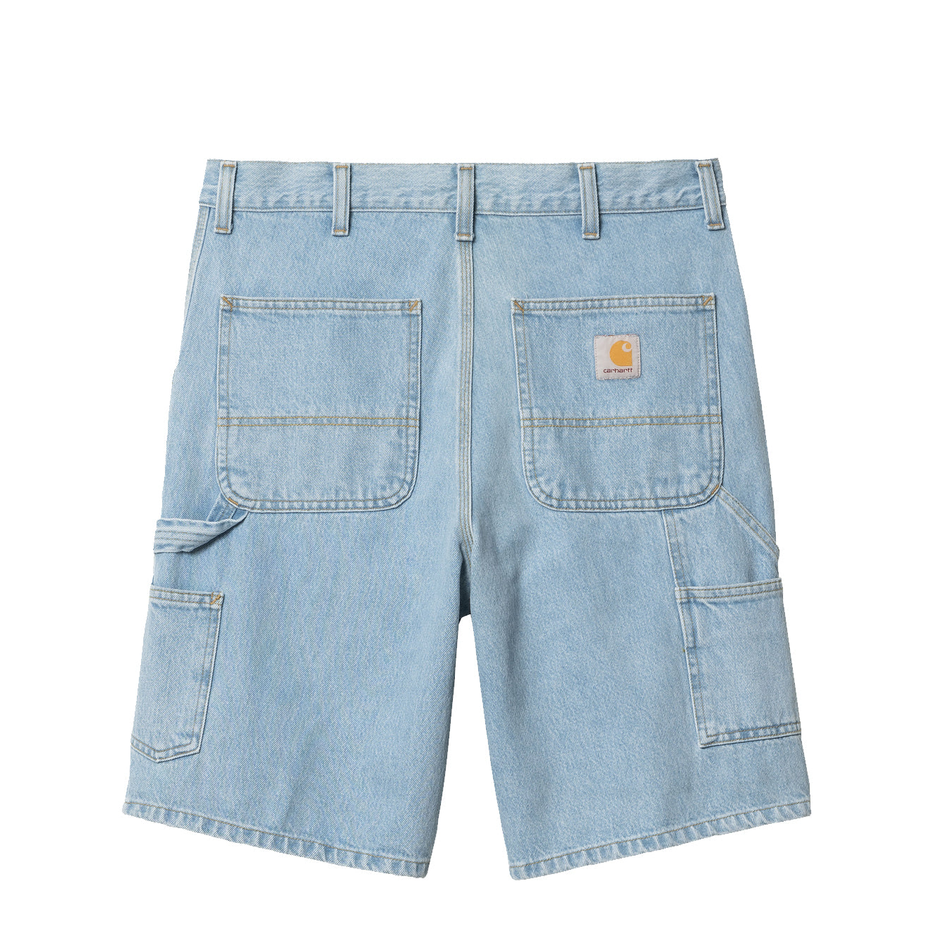 Carhartt WIP Single Knee Short Blue Heavy Stone Bleached - Parasol Store