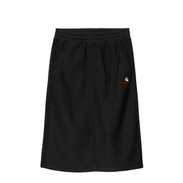 Carhartt WIP Womens American Script Sweat Skirt Black - Parasol Store