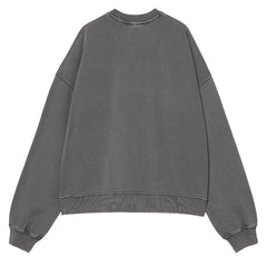 Carhartt WIP Womens Benton Sweat Black Garment Dyed - Parasol Store
