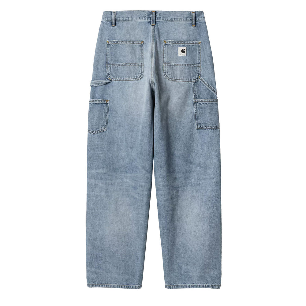 Carhartt WIP Womens Brandon Double Knee Pant Blue Burst Washed - Parasol Store